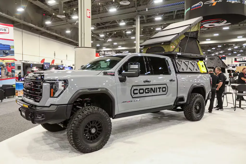Cognito Motorsports SEMA 2025 GMC Sierra HD AT4X with 23Zero Kabari Rooftop Tent
